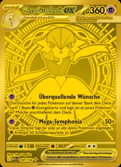 Mega Gardevoir ex – Mega Hyper Rare (Gold) #187/132