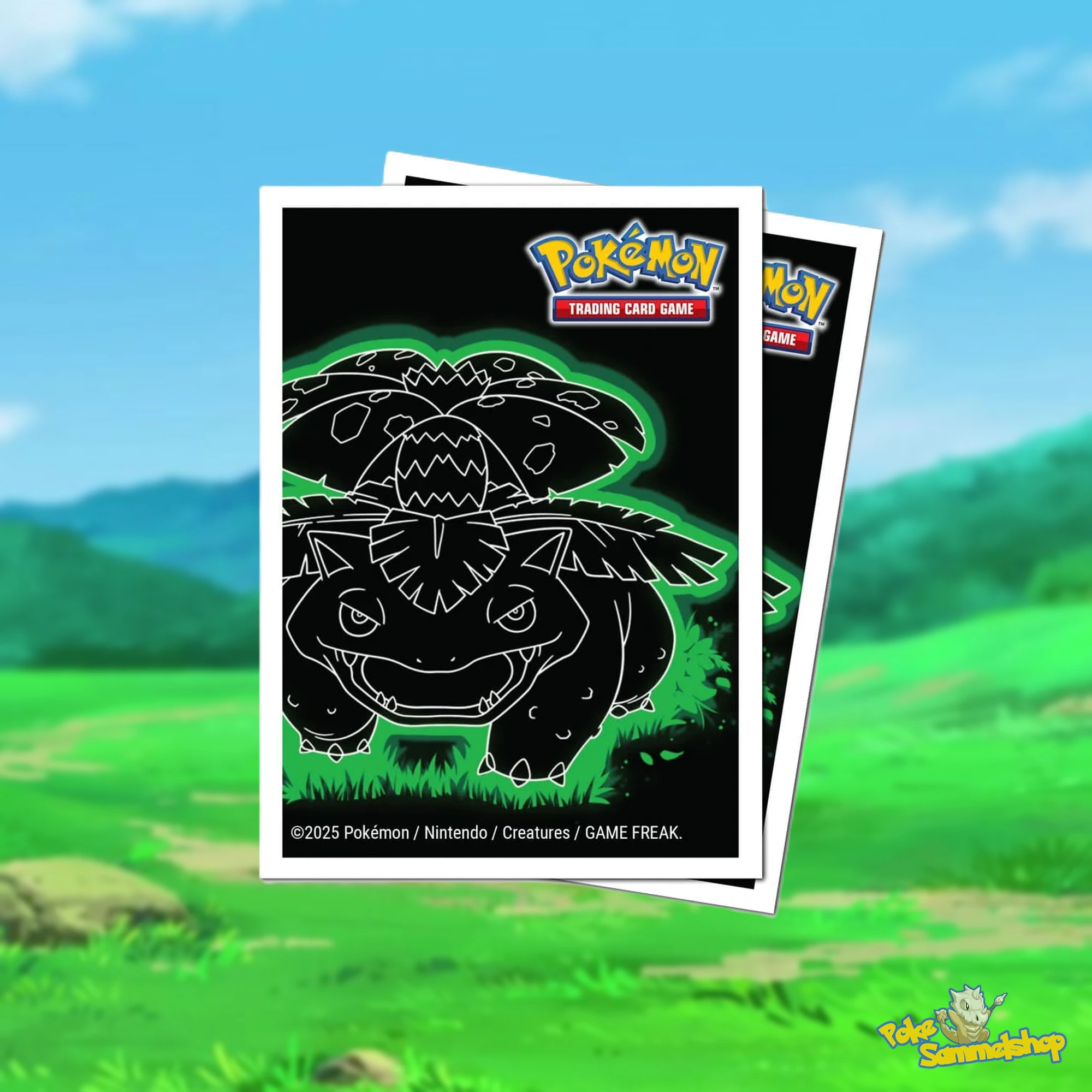 Ultra Pro - Neon Kanto 105ct APEX Deck Protector Sleeves Venusaur for Pokémon 